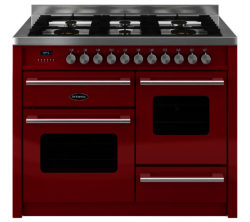 BRITANNIA  Delphi 110 RC11XGGDERED Dual Fuel Range Cooker - Gloss Red & Stainless Steel